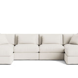 Get Together™ 6-Piece Modular U-Shaped Sectional, Large, Cream Linen