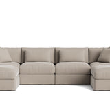 Get Together™ 6-Piece Modular U-Shaped Sectional, Large, Light Pebble