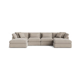 Get Together™ 6-Piece Modular U-Shaped Sectional, Large, Light Pebble