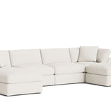 Get Together™ 6-Piece Modular U-Shaped Sectional, Standard, Cream Linen