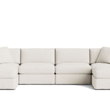 Get Together™ 6-Piece Modular U-Shaped Sectional, Standard, Cream Linen