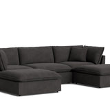 Chill Time 5-Piece Modular U-Shaped Sectional, Dark Shadow