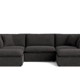 Chill Time 5-Piece Modular U-Shaped Sectional, Dark Shadow