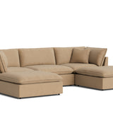 Chill Time 5-Piece Modular U-Shaped Sectional, Hazelnut