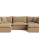 Chill Time 5-Piece Modular U-Shaped Sectional, Hazelnut
