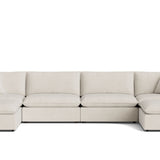 Chill Time 6-Piece Modular U-Shaped Sectional, Birch