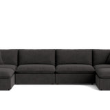 Chill Time 6-Piece Modular U-Shaped Sectional, Dark Shadow
