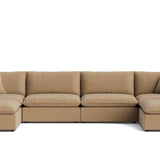 Chill Time 6-Piece Modular U-Shaped Sectional, Hazelnut