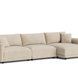Soft Spot 3-Piece Modular Sectional Right, Cashew