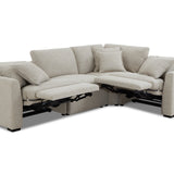 Lift Off Power Recliner 4-Piece Modular Sectional, Light Pebble