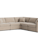 Lift Off Power Recliner 5-Piece Modular Sectional, Champagne