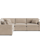 Lift Off Power Recliner 5-Piece Modular Sectional, Champagne