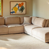 Soft Spot 5-Piece Modular Sectional Right, Cashew