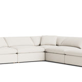 Movie Night™ 5-Piece Modular Sectional, Large, Cream Linen