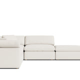 Movie Night™ 5-Piece Modular Sectional, Large, Cream Linen