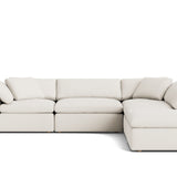 Movie Night™ 5-Piece Modular Sectional, Large, Cream Linen