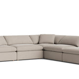 Movie Night™ 5-Piece Modular Sectional, Large, Light Pebble