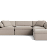 Movie Night™ 5-Piece Modular Sectional, Large, Light Pebble