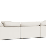 Movie Night™ 4-Piece Modular Sectional, Large, Cream Linen