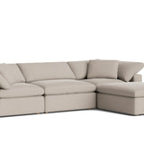 Movie Night™ 4-Piece Modular Sectional, Large, Light Pebble