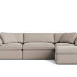 Movie Night™ 4-Piece Modular Sectional, Large, Light Pebble