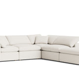 Movie Night™ 5-Piece Modular Sectional, Standard, Cream Linen