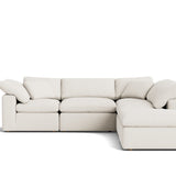 Movie Night™ 5-Piece Modular Sectional, Standard, Cream Linen