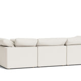 Movie Night™ 4-Piece Modular Sectional, Standard, Cream Linen