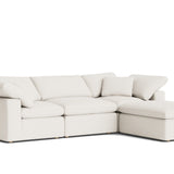 Movie Night™ 4-Piece Modular Sectional, Standard, Cream Linen