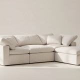 Movie Night™ 4-Piece Modular Sectional, Standard, Cream Linen