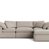 Movie Night™ 4-Piece Modular Sectional, Standard, Light Pebble
