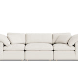 Movie Night™ 3-Piece Modular Sofa, Standard, Cream Linen