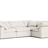 Movie Night™ 4-Piece Modular Sectional Closed, Standard, Cream Linen