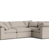 Movie Night™ 4-Piece Modular Sectional Closed, Standard, Light Pebble