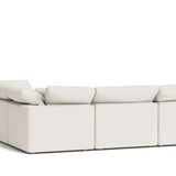 Movie Night™ 5-Piece Modular Sectional Closed, Standard, Cream Linen