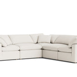 Movie Night™ 5-Piece Modular Sectional Closed, Standard, Cream Linen