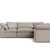 Movie Night™ 5-Piece Modular Sectional Closed, Standard, Light Pebble