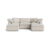 Movie Night™ 5-Piece Modular U-Shaped Sectional, Standard, Newport Stripe