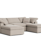 Movie Night™ 5-Piece Modular U-Shaped Sectional, Standard, Light Pebble