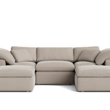 Movie Night™ 5-Piece Modular U-Shaped Sectional, Standard, Light Pebble