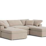 Movie Night™ 5-Piece Modular U-Shaped Sectional, Standard, Champagne