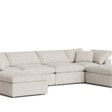 Movie Night™ 6-Piece Modular U-Shaped Sectional, Standard, Newport Stripe