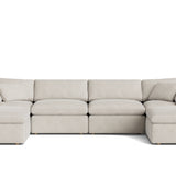 Movie Night™ 6-Piece Modular U-Shaped Sectional, Standard, Newport Stripe