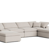 Movie Night™ 6-Piece Modular U-Shaped Sectional, Standard, Clay