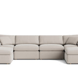 Movie Night™ 6-Piece Modular U-Shaped Sectional, Standard, Clay