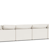 Movie Night™ 6-Piece Modular U-Shaped Sectional, Standard, Cream Linen