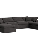 Movie Night™ 6-Piece Modular U-Shaped Sectional, Standard, Dark Shadow