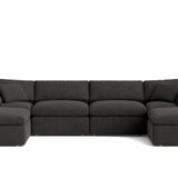 Movie Night™ 6-Piece Modular U-Shaped Sectional, Standard, Dark Shadow