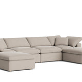 Movie Night™ 6-Piece Modular U-Shaped Sectional, Standard, Light Pebble