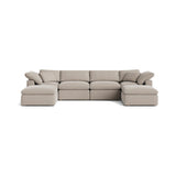 Movie Night™ 6-Piece Modular U-Shaped Sectional, Standard, Light Pebble